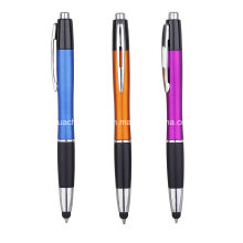 Caneta esferográfica colorida promocional com caneta stylus (S1167)